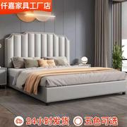 定制科技布软包床铁艺床铁架床实木床床头柜各种异形尺寸软体床