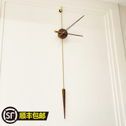 现代简约客厅西班牙挂钟，极简装饰创意艺术时钟个性，家用挂墙静音表