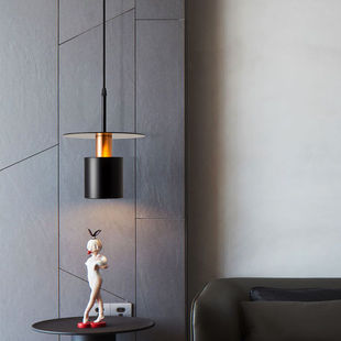 北欧简约丹麦餐厅灯设计师创意，商场火锅店单头长线，卧室床头小吊灯
