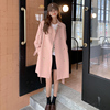 粉色风衣外套女中长款春秋装2022年今年流行高级感小个子大衣