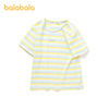 巴拉巴拉女童儿童t恤夏装2022款式短袖洋气宝宝儿童条纹上衣童装