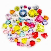 儿童钻石玩具水晶宝石塑料亚克力七彩串珠大宝箱盒女公主奖励礼物