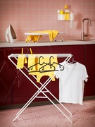 IKEA宜家加尔落地式晾衣架白色阳台晒衣架电油汀烘干架可折叠简易