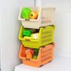 日本进口可叠加厨房，置物架收纳筐水果蔬，菜篮子桌面零食储物收纳盒