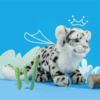 波普自然原创雪豹仿真玩偶，毛绒大猫娃娃公仔，动物玩具可爱礼物