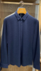 杉杉男装2023秋商场同款时尚，翻领羊绒桑，蚕丝深蓝条纹长袖t恤10-4