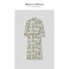 Marc O'Polo/MOP 夏季女翻领薄款满印花纹长款束腰连衣裙