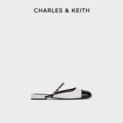 CHARLES&KEITH春季女鞋CK1-70900488拼接链条包头拖鞋穆勒鞋女