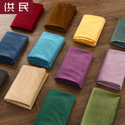 天鹅绒金丝绒沙发垫布料外套纯色，加厚丝绒抱枕椅垫，飘窗垫面料diy