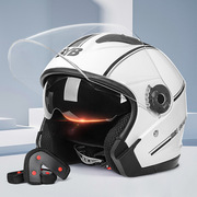 外贸摩托车头盔电动车头盔，四季骑行头盔机车头盔，防雾双镜片。