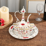欧式白酒杯(白酒杯)套装创意，酒具小酒杯酒壶分，酒器婚礼摆件新疆旅游纪念品
