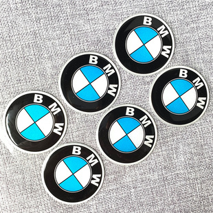 适用于bmw汽车标志反光3d贴纸摩托车标，宝马logo圆标车贴油箱贴花