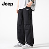 jeep吉普工装裤男士春秋季美式潮牌拉链口袋款，直筒休闲运动长裤子