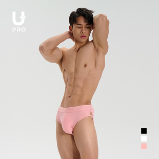 upro男士镂空螺纹粉色白色黑色时尚性感短裤三角内裤