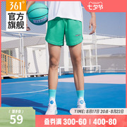 361运动短裤男2023夏季薄款复古篮球运动裤，美式篮球透气四分裤子