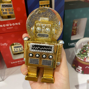 日本francfranc圣诞节摆件机器人雪球圣诞礼物