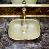 艺术台上盆长方形美式陶瓷洗脸盆台盆欧式卫生间，台上洗手面盆家用