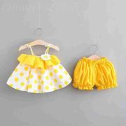 网红一岁女宝宝公主裙子0-1周婴幼儿，夏季衣服2到3纯棉套装4个5月6
