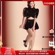 ZS名品越南设计师Jenny 高端设计感公主泡泡袖短上衣蓬蓬短裙套装