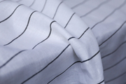 意大利进口流行黑白宽细竖条纹编织纯亚麻面料设计师连衣裙布料