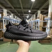 qkz yeezy乔科詹椰子350v2黑满天星巴斯夫真爆黑天使运动鞋男莆田