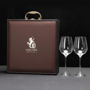 带杯红酒礼盒包装盒高档单双瓶，红酒木盒子，2支装葡萄酒箱定制