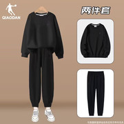 中国乔丹运动服套装女装，春季宽松休闲运动跑步卫衣妈妈外套
