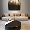 现代简约真皮沙发组合布艺客厅小户型直排双人三人皮布沙发定制