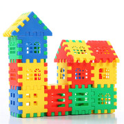 枳木玩具拼接积木塑料拼插织木益智方块拼装正方形，小孩智力动脑