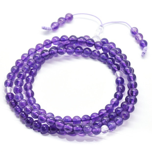 天然紫水晶108颗佛珠，手串108粒紫水晶手链，多圈紫水晶手串