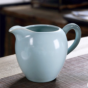 汝窑公道杯陶瓷茶海开片可养功夫茶具，茶道配件分茶器公平杯大容量