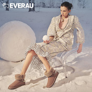 EVERAU雪地棉冬季雪地靴女加绒加厚棉鞋保暖羊毛雪地靴EA3089