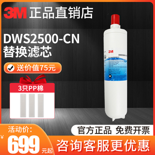 3M净水器滤芯净享DWS2500-CN主滤芯家用过滤直饮机送Y16PP棉滤芯