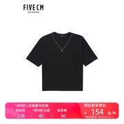 5cm/FIVECM男装短袖T恤春夏潮流简约项链装饰1412U2I