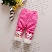 婴儿童加绒棉裤宝宝保暖长裤子男童女童装加厚秋冬裤子0-1-2-3岁