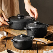 lepantry带盖陶瓷碗商用餐具，双耳汤碗烤箱，专用炖盅蒸蛋碗烘焙烤碗