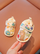 冬季婴儿棉鞋1一岁男宝学步鞋软底，女宝宝步前布鞋子(布鞋子)秋冬06月幼儿