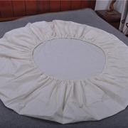 全棉圆床床笠棉圆形床单，床罩宾馆酒店床垫，保护套色2米2.2白色