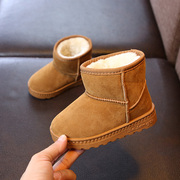 儿童雪地靴男童女童小童冬季棉靴婴儿宝宝雪地棉加绒棉鞋短靴童鞋