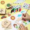 益智绘画模板宝宝涂鸦色学画画工具儿童diy手工木质玩具绘画套装