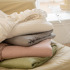 全棉绗缝夹棉床笠床罩床垫保护罩纯棉，单件床垫套纯色席梦思保护套