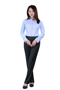 短袖衬衣农村大码职业装女式修身银行半袖，衬衫工作服长袖行服