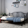 欧式铁艺沙发床折叠两用经济型可推拉床，铁床简约单人沙发床小户型