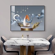 轻奢大气客厅装饰画高级感餐桌，歺厅饭厅挂画现代简约餐厅墙面壁画