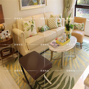 时尚欧式田园叶子地毯客厅，茶几沙发地毯卧室床边手工，腈纶地毯定制
