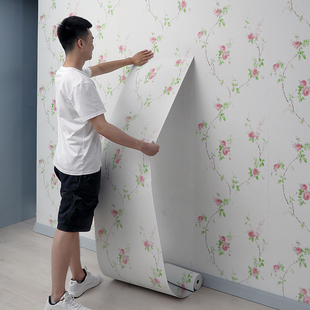 2022加厚壁纸自粘贴卧室客厅墙纸粉色卡通儿童女学生宿舍网红
