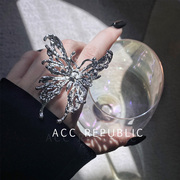 液态大蝴蝶戒指女小众设计高级感夸张独特时尚个性冷淡风装饰食指