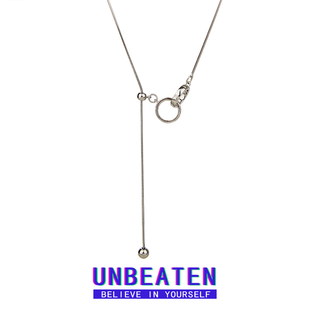 UNBEATEN双环项链女钛钢不掉色小众设计轻奢高级感精致百搭锁骨链