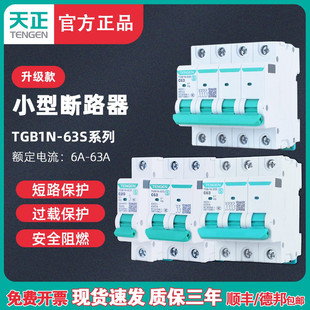 tengen天正tgb1n-63s空气开关，1p2p3p4p空开断路器，32a家用63a电闸