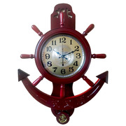 北极星挂钟家用时尚创意时钟个性简约欧式船舵静音钟表田园石英钟